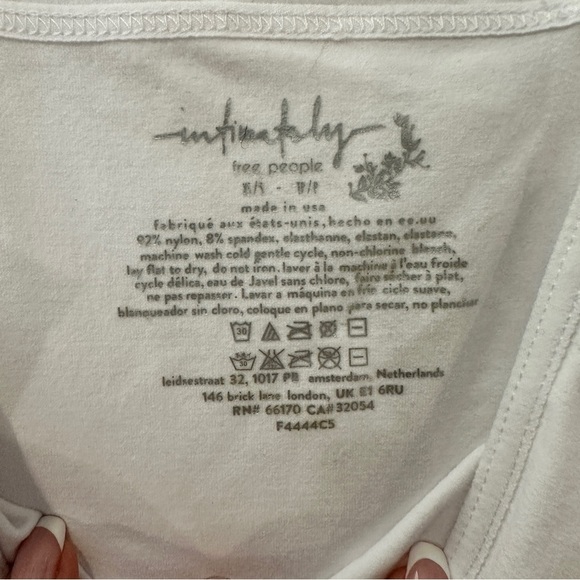 Free People White Spaghetti Strap Tea Length Slip Size XS - NWOT - Picture 4 of 7